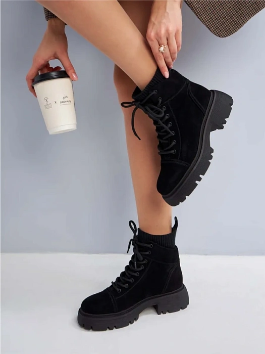 Женские ботинки FEDERICA RODARI черные, артикул 7E-5H543-6-25W