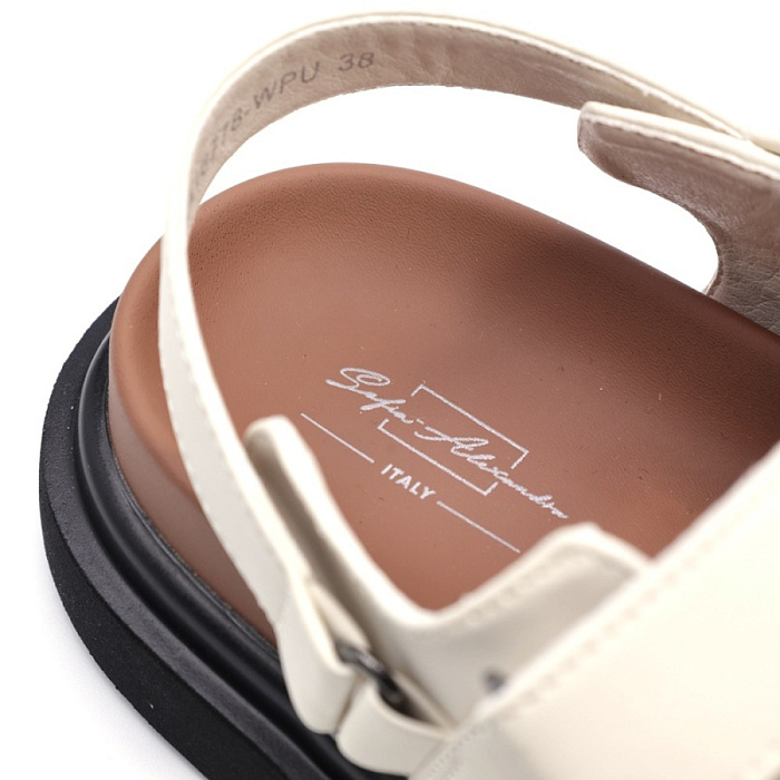 Женские сандалии SOFIA-ALEXANDRA белые, артикул SA16778-WPU/8-1