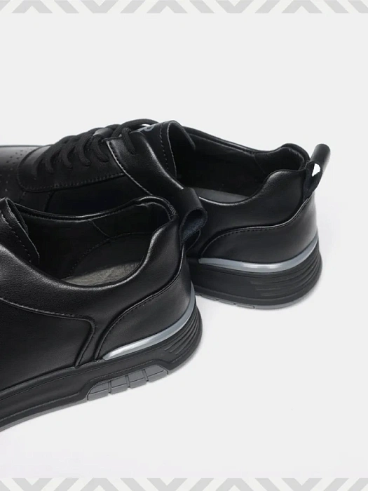 Мужские кеды BRUNO RENZONI  черные, артикул HS10051T-1