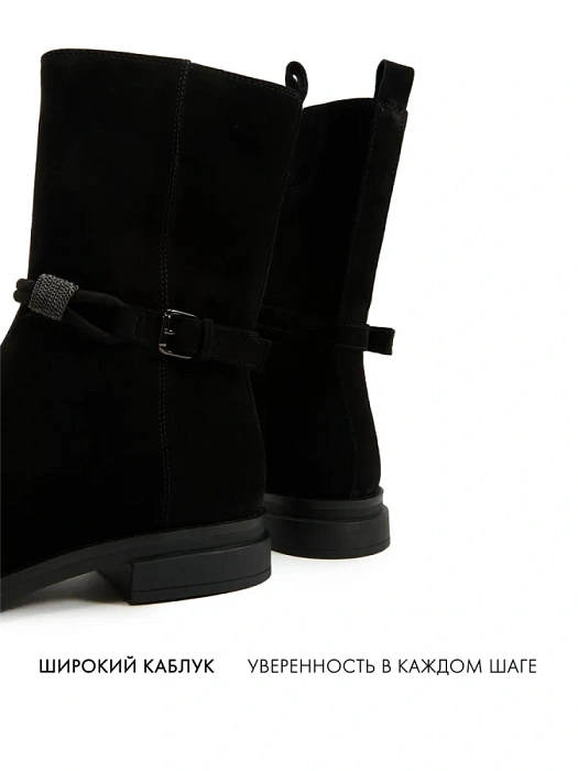 Женские полусапоги FEDERICA RODARI черные, артикул 17E-Z18060-25W