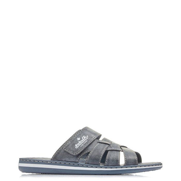 Мужские слайдеры RIEKER синие, артикул 21073-14