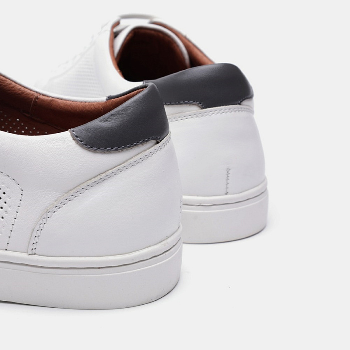 Мужские кеды BRUNO RENZONI  белые, артикул 8821B-890B