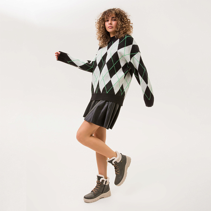 Женские ботинки basic REMONTE зеленые, артикул D0E71-52