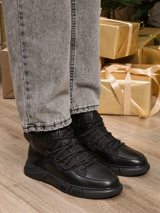 Мужские ботинки basic BRUNO RENZONI  черные, артикул BR15242-MN/10