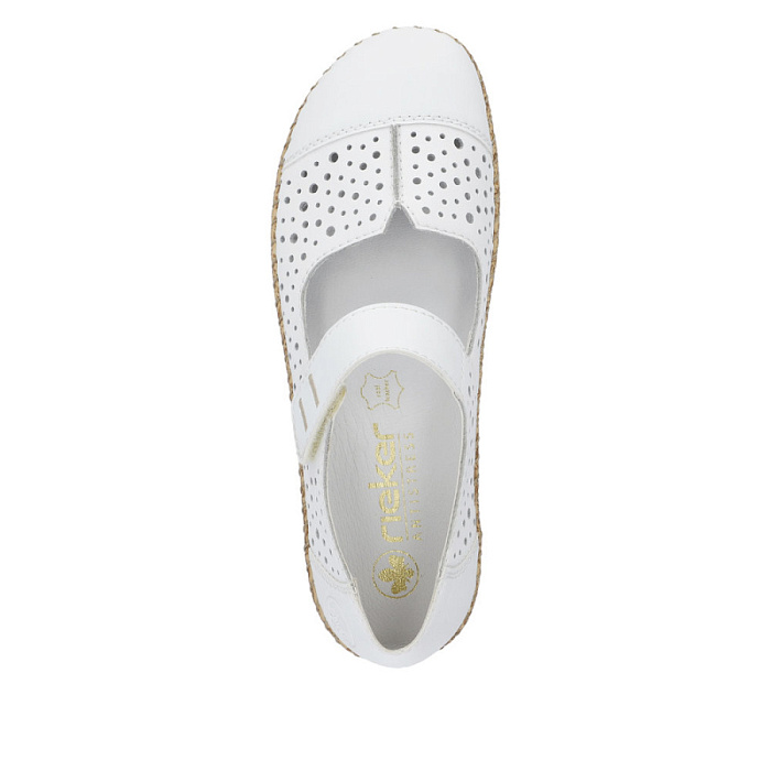 Женские туфли basic RIEKER белые, артикул 44880-80