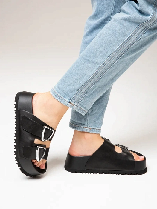 Женские шлепанцы SOFIA-ALEXANDRA черные, артикул SA20549-WK