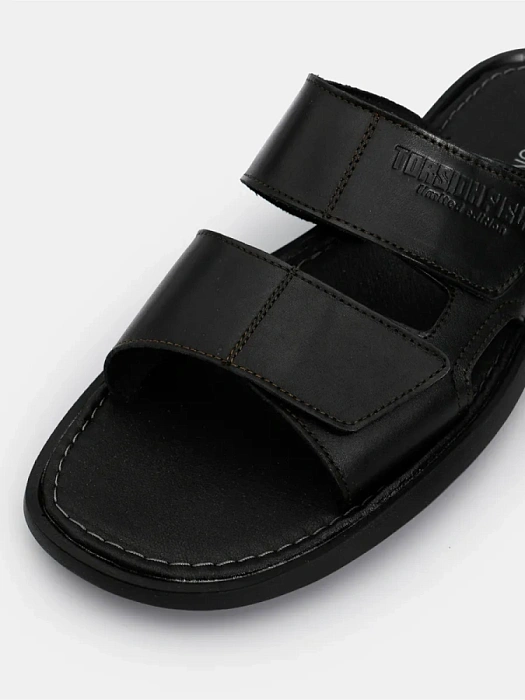 Мужские шлепанцы BRUNO RENZONI  черные, артикул 990628-8