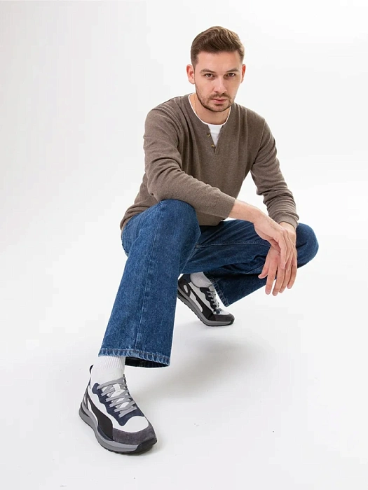 Мужские кроссовки BRUNO RENZONI  серые, артикул 3C3685-17