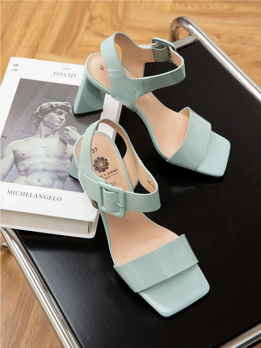 Женские босоножки  FEDERICA RODARI голубые, артикул 38E-HF530-6856L2