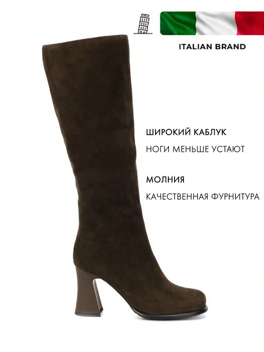 Женские сапоги basic FEDERICA RODARI зеленые, артикул 7E-3C592-828