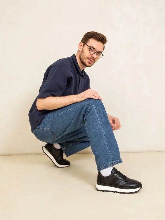 Мужские кроссовки BRUNO RENZONI  черные, артикул ZCA8982T-1