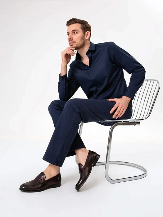 Мужские лоферы BRUNO RENZONI  бордовые, артикул F238AB-19D