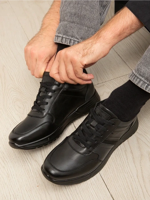 Мужские кроссовки BRUNO RENZONI  черные, артикул DSHD-DM001