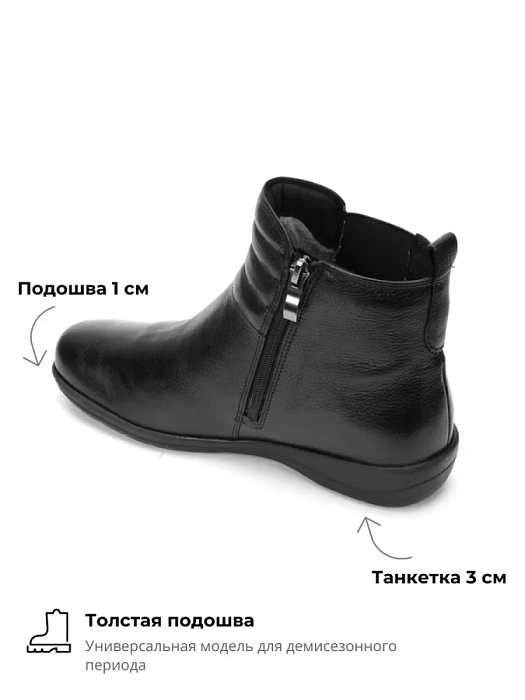 Женские ботинки basic eObuv черные, артикул 9-75303-41-022