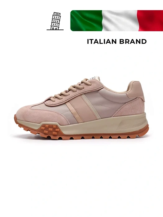 Женские кроссовки SOFIA-ALEXANDRA бежевые, артикул SA16523-WT-1