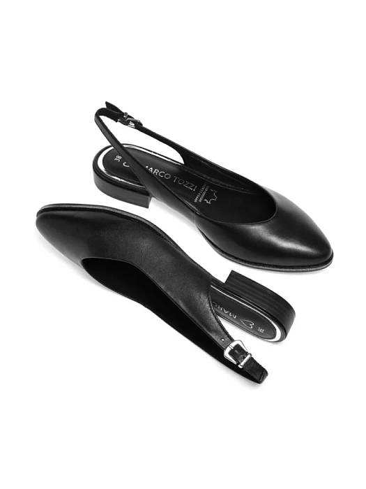 Женские слингбэки MARCO TOZZI черные, артикул 2-29408-42-001