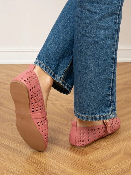 Женские балетки SOFIA-ALEXANDRA розовые, артикул 4E-3907-902-A862