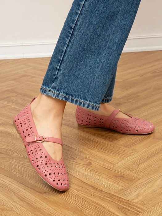 Женские балетки SOFIA-ALEXANDRA розовые, артикул 4E-3907-902-A862