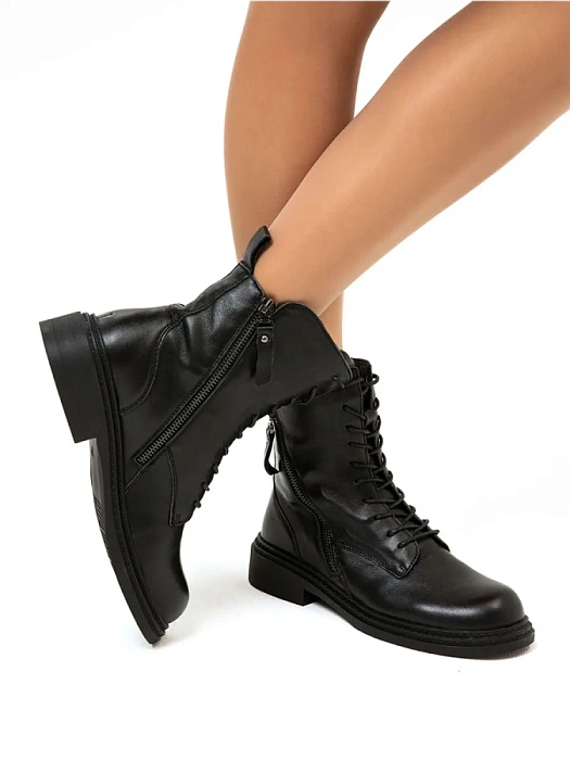 Женские берцы Donna Daniella  черные, артикул DH-W24-WLM3-5051-1