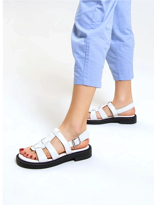 Женские сандалии FEDERICA RODARI белые, артикул 7E-2872-809-B1069