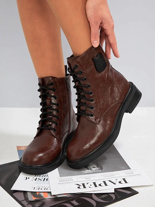 Женские ботинки FEDERICA RODARI коричневые, артикул 17E-ZH732-25W