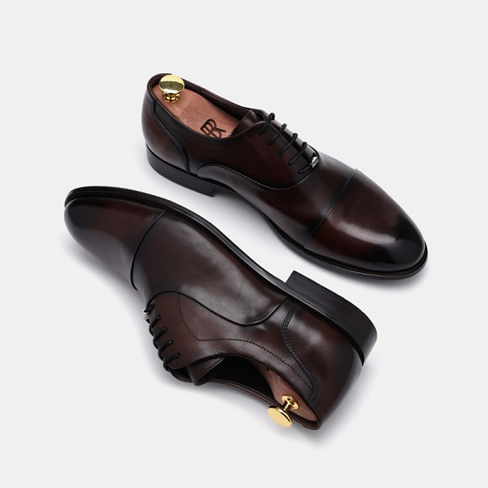 Мужские оксфорды BRUNO RENZONI  коричневые, артикул BR16771-MB
