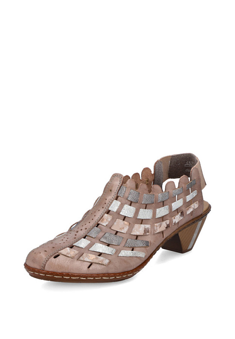 Женские туфли RIEKER бежевые, артикул 46778-64