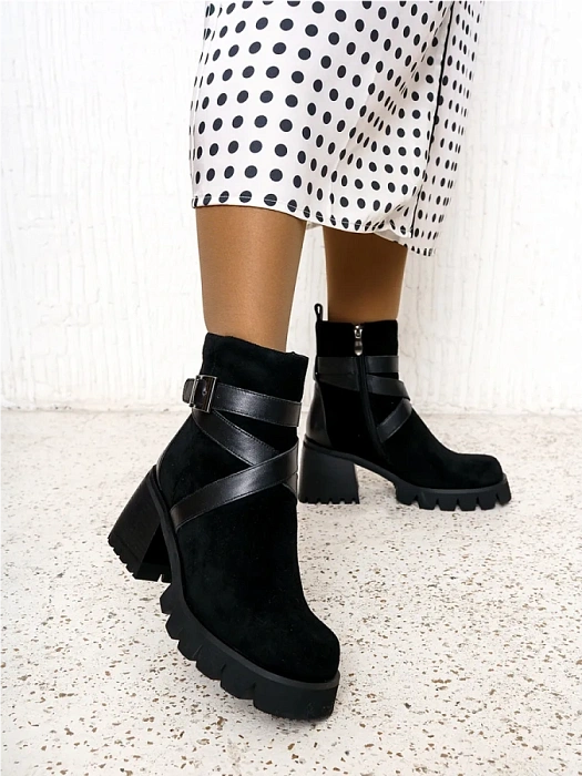 Женские ботильоны FEDERICA RODARI черные, артикул 38E-HF96-B219R2