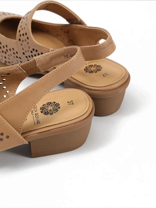 Женские слингбэки FEDERICA RODARI коричневые, артикул 7E-4H189-631