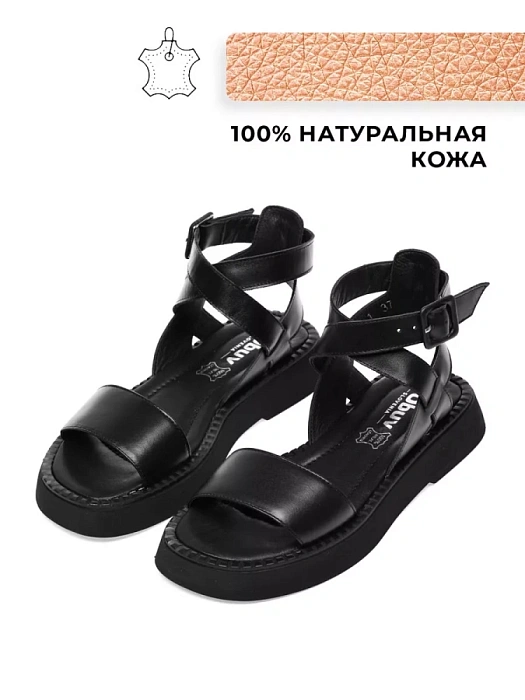 Женские сандалии eObuv черные, артикул G-79-23-1