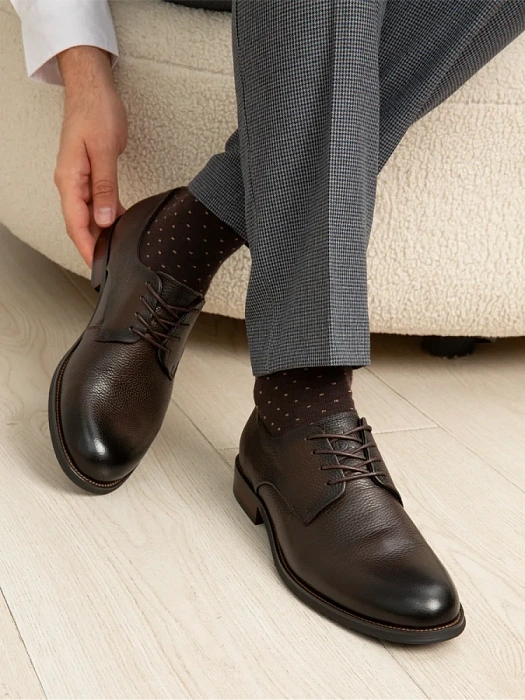 Мужские туфли BRUNO RENZONI  коричневые, артикул DF2265-101B