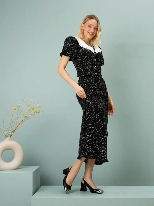 Женские слингбэки FEDERICA RODARI черные, артикул 43E-T1178-L95010-2