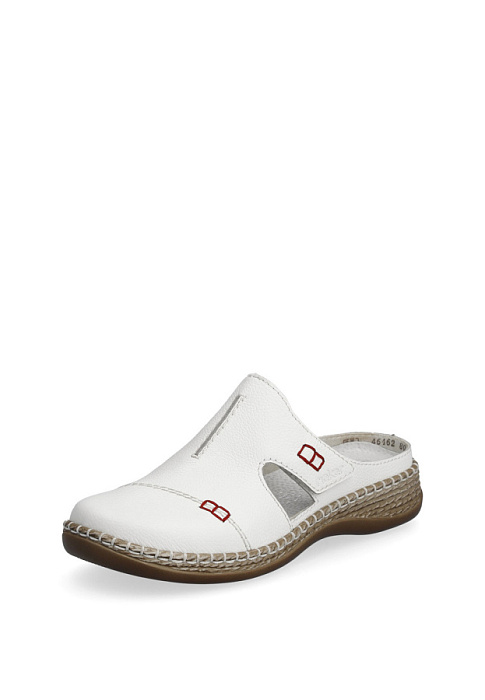 Женские сабо RIEKER белые, артикул 46462-80