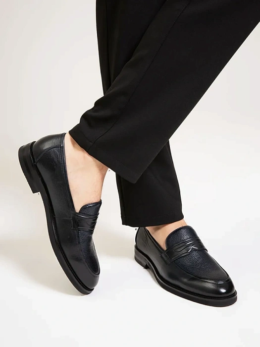 Мужские лоферы BRUNO RENZONI  синие, артикул M1016A-130D