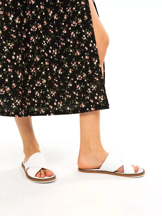 Женские сабо eObuv белые, артикул G-90-23-2