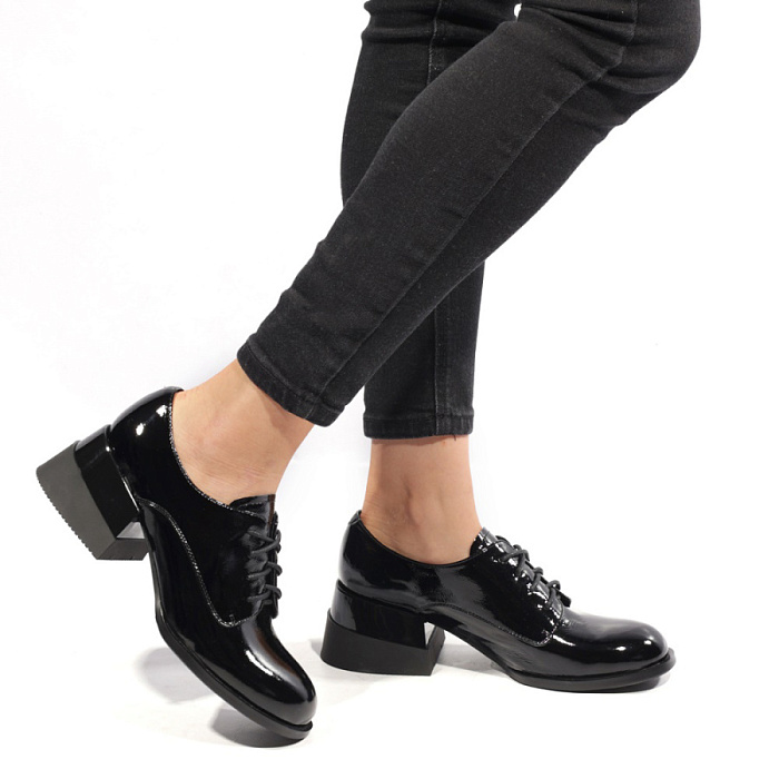 Женские туфли basic FEDERICA RODARI черные, артикул 22EOB-S54A-11-1S