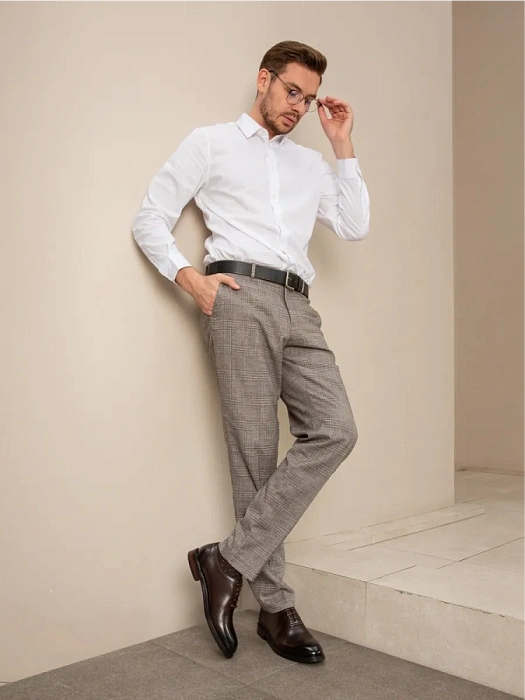 Мужские туфли BRUNO RENZONI  коричневые, артикул A001-1