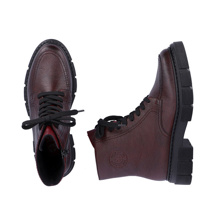 Женские ботинки basic RIEKER бордовые, артикул M3807-35