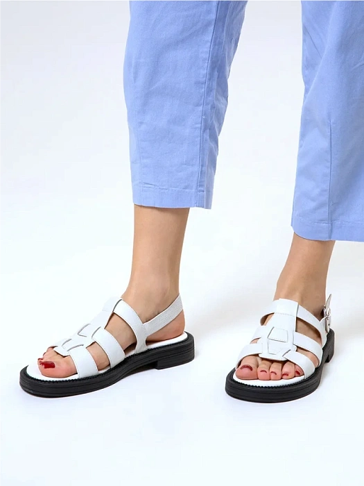 Женские сандалии FEDERICA RODARI белые, артикул 7E-2872-809-B1069