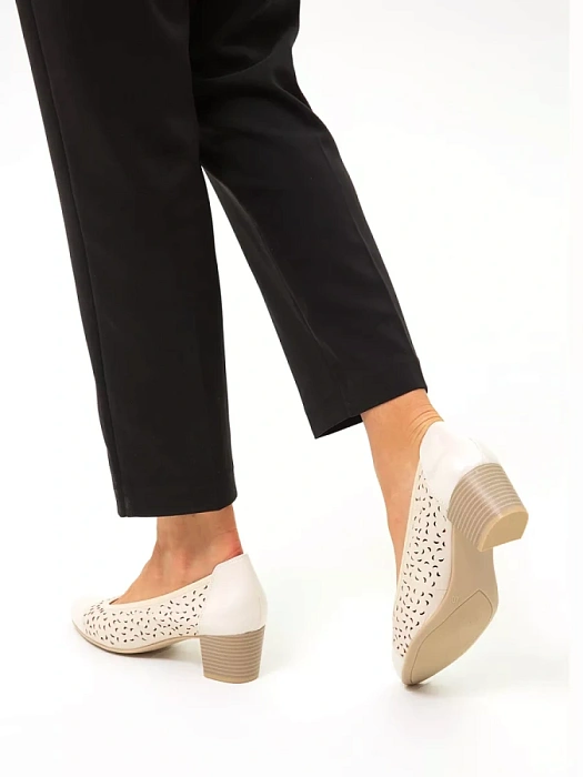 Женские туфли лодочки basic CAPRICE бежевые, артикул 9-22300-42-408