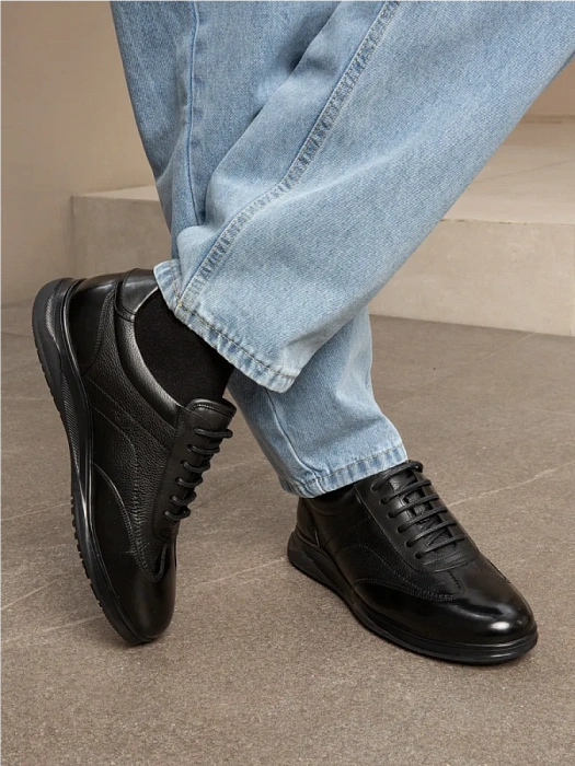 Мужские кроссовки BRUNO RENZONI  черные, артикул A005-1