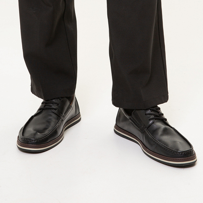 Мужские туфли BRUNO RENZONI  черные, артикул MC024AB-4A