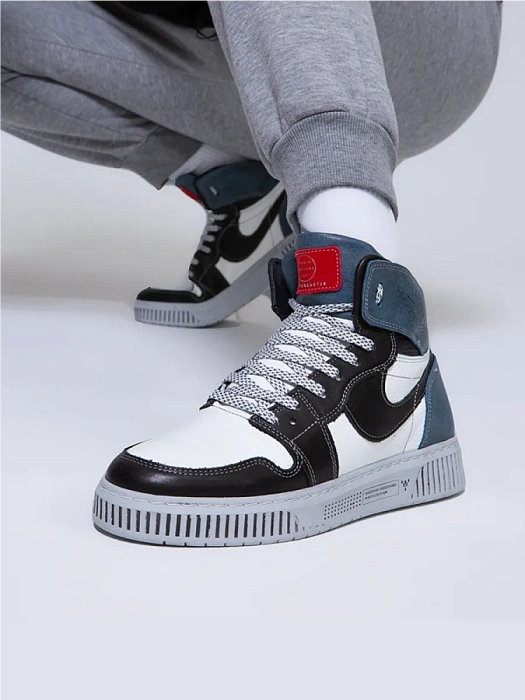 Мужские кеды BRUNO RENZONI  комбинированные, артикул BR-010.618