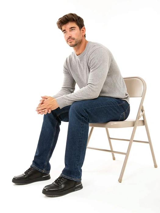 Мужские кеды BRUNO RENZONI  черные, артикул HS10051T-1