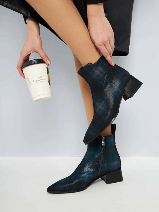 Женские ботильоны FEDERICA RODARI синие, артикул 7E-3C515-977
