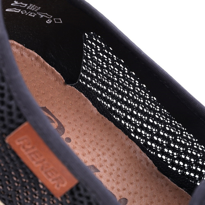 Мужские слипоны RIEKER черные, артикул B5276-00