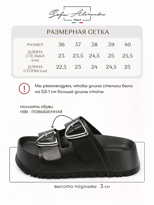 Женские шлепанцы SOFIA-ALEXANDRA черные, артикул SA20549-WK