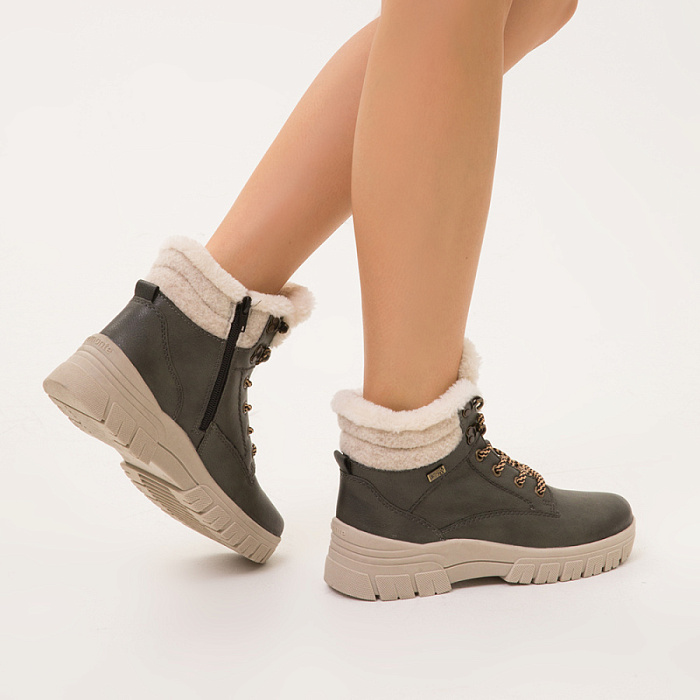 Женские ботинки basic REMONTE зеленые, артикул D0E71-52