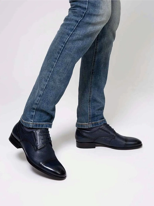 Мужские туфли BRUNO RENZONI  синие, артикул 5526A-720B