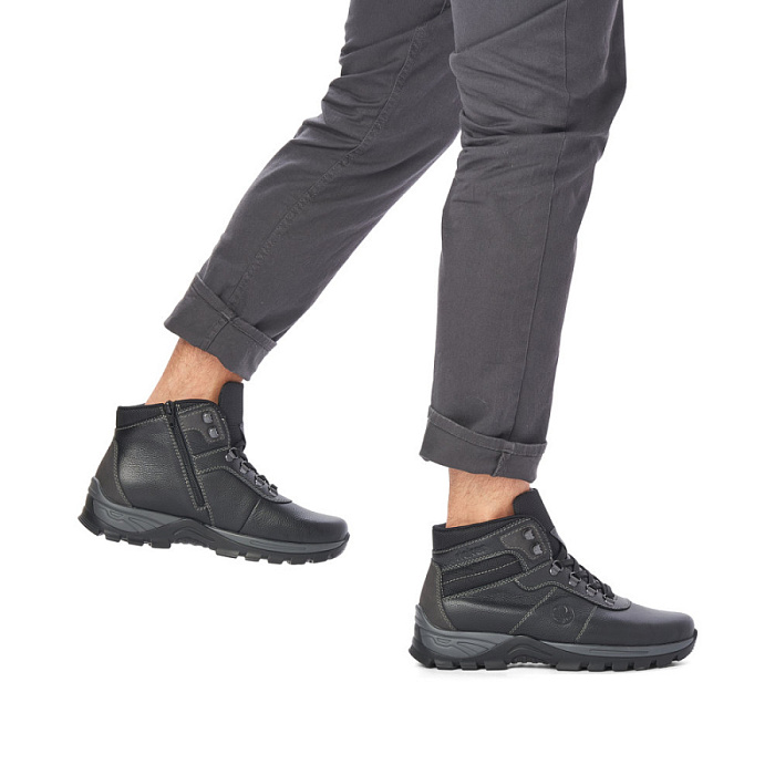 Мужские ботинки basic RIEKER черные, артикул B6802-00